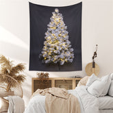 Lofaris Sparkle Snowy Christmas Tree Tapestry Wall Hanging